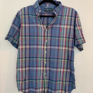 Ralph Lauren Polo plaid short sleeve button up